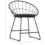 vidaXL Chaises à manger similicuir lot de 6 noir acier