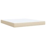 vidaXL Sommier à lattes de lit avec matelas Crème 180x200 cm Tissu