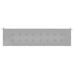 vidaXL Coussin de banc de jardin gris 200x50x4 cm tissu oxford