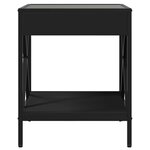 vidaXL Table de chevet avec LED infini noir 40x40x49 cm