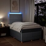 vidaXL Sommier à lattes de lit avec matelas Gris clair 120x200cm Tissu