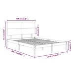 vidaXL Cadre de lit sans matelas blanc 120x200 cm bois de pin massif