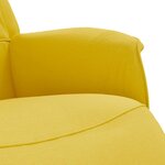 vidaXL Fauteuil inclinable avec repose-pieds jaune clair tissu