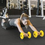 Sklz entraîneur d'abdominaux core wheels jaune et noir