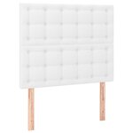 vidaXL Sommier à lattes de lit avec matelas Blanc 80x200 cm Similicuir