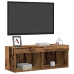 vidaXL Ensemble meuble TV 2 Pièces Bois ancien 80 x 30 x 30 cm