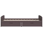 vidaXL Cadre de lit sans matelas marron foncé bois pin massif 90x200cm