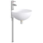vidaXL Lavabo de salle de bains Chrome 35 5 x 35 5 x 14 5 cm métal