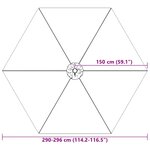 vidaXL Tissu de remplacement pour parasol d'extérieur Vert 300 cm