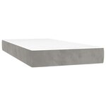 vidaXL Sommier à lattes de lit et matelas gris clair 120x190cm velours