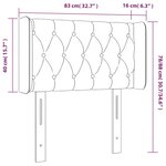 vidaXL Tête de lit avec oreilles Taupe 83x16x78/88 cm Tissu