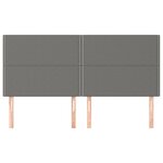 vidaXL Tête de lit Gris foncé 180 x 5 x 118/128 cm Tissu