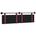 vidaXL Tête de lit suspendue Bordeaux Tissu