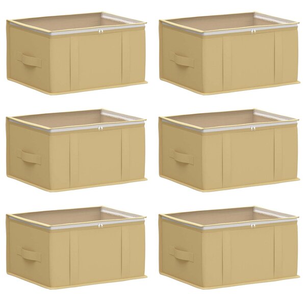 vidaXL Boîte de rangement avec fenêtre transparente 6 pc Tissu intissé