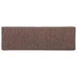 vidaXL Tapis d'escalier 30 pièces 65 x 21 x 4 cm Marron Bord rectangulaire