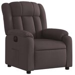 vidaXL Fauteuil inclinable électrique Marron foncé Tissu