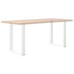 vidaXL Pieds de table à manger en U 2 pièces Blanc 70 x (72-73) cm Acier