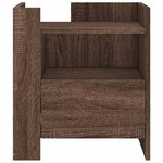 vidaXL Table de chevet chêne marron 45x50x50 cm bois d’ingénierie
