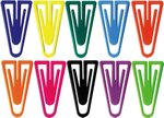 Trombones plastique 25 mm assortis par couleur sachet de 100 LAUREL