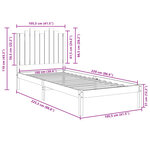 vidaXL Cadre de lit extra long sans matelas 100x220 cm bois massif