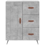 vidaXL Buffet haut Gris béton 69 5x34x180 cm Bois d'ingénierie