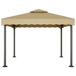 vidaXL Chapiteau Taupe 3x3 m Aluminium et acier