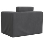 vidaXL Canapé-lit pour enfants Anthracite Peluche douce