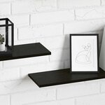 vidaXL Étagère à livres 4 Pièces Noir 100 x 20 x 1 5 cm Bois d'ingénierie