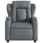 vidaXL Fauteuil inclinable Gris Similicuir