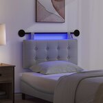 vidaXL Tête de lit suspendue Avec lumière LED Gris clair Tissu