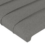 vidaXL Tête de lit à LED Gris foncé 200x5x118/128 cm Tissu