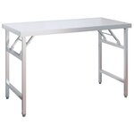 vidaXL Table de travail de cuisine avec étagère 120x60x115 cm Inox