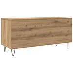 vidaXL Meuble à vinyles avec étagère chêne artisanal 100 x 38 x 48 cm