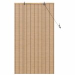 vidaXL Store enrouleur Autre Marron Clair 80 x 220 cm Bambou