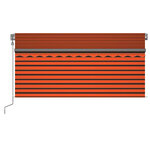 vidaXL Auvent rétractable automatique avec store 3x2 5 m Orange marron