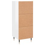 vidaXL Buffet Blanc brillant 34 5x34x90 cm Bois d'ingénierie