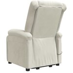 vidaXL Fauteuil de massage Crème Velours