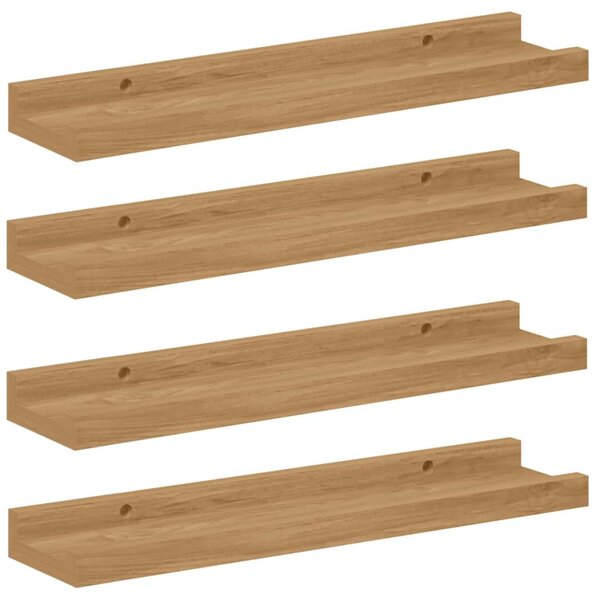 vidaXL Étagère Murale 4 pc Marron 40 x 9 x 3 cm Bois d'ingénierie