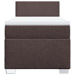 vidaXL Sommier à lattes de lit avec matelas Marron foncé 90x190 cm