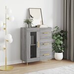 vidaXL Buffet sonoma gris 69 5x34x90 cm bois d'ingénierie