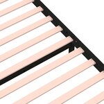 vidaXL Cadre de lit Noir Bois massif 75x190 cm Petit simple