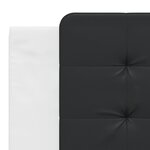 vidaXL Coussin de tête de lit noir et blanc 180 cm similicuir