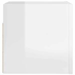vidaXL Meubles TV muraux 2 Pièces Blanc brillant 30 5x30x30 cm