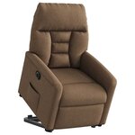 vidaXL Fauteuil inclinable électrique marron tissu