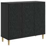 vidaXL Buffet Noir 89 x 34 5 x 80 cm Bois d'ingénierie