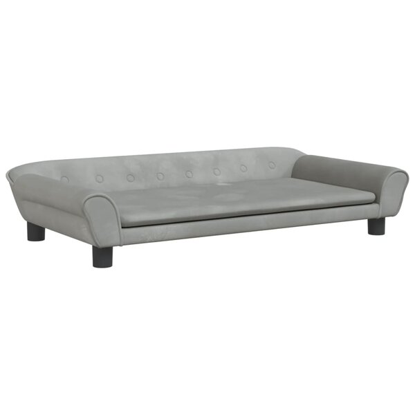 vidaXL Canapé pour enfants gris clair 100x50x26 cm velours