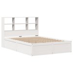vidaXL Cadre de lit sans matelas blanc 120x190 cm bois de pin massif