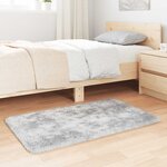 vidaXL Tapis Shaggy à poils longs NAVARRA gris argenté 60x100 cm