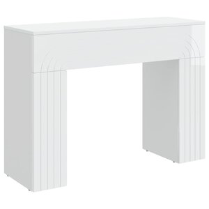 vidaXL Table basse Blanc brillant 102 x 35 x 75 cm Bois d'ingénierie