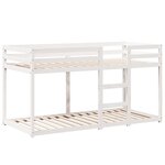 vidaXL Lit superposé avec toit blanc 90x190 cm bois massif de pin